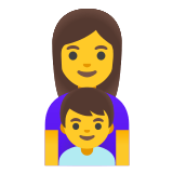 👩‍👦 Familie: Frau, Junge Emoji von Google