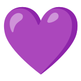 💜 Фиолетовое Сердце, смайлик от Google