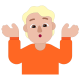 🤷🏼 Personne Qui Hausse Les Épaules : Peau Moyennement Claire Emoji par Microsoft