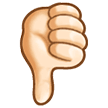 👎🏻 Daumen Runter: Helle Hautfarbe Emoji von Samsung