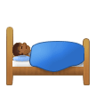 🛌🏾 Im Bett Liegende Person: Mitteldunkle Hautfarbe Emoji von Samsung
