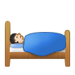 🛌🏻 Человек в Кровати: Очень Светлый Тон Кожи, смайлик от Samsung