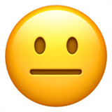 😐 Neutrales Gesicht Emoji von Apple