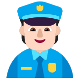 👮🏻 Polizist(in): Helle Hautfarbe Emoji von Microsoft