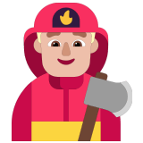 👨🏼‍🚒 Man Firefighter: Medium-Light Skin Tone, Emoji by Microsoft