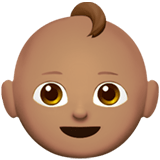 👶🏽 Baby: Mittlere Hautfarbe Emoji von Apple