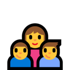 👩‍👦‍👦 Familie: Frau, Junge Und Junge Emoji von Microsoft