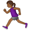 🏃🏾‍♀️ Woman Running: Medium-Dark Skin Tone, Emoji by Samsung