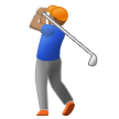 🏌🏽‍♂️ Golfer: Mittlere Hautfarbe Emoji von Samsung