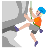 🧗🏼 Bergsteiger(in): Mittelhelle Hautfarbe Emoji von Microsoft