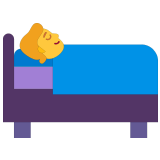🛌 Im Bett Liegende Person Emoji von Microsoft