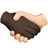 🫱🏿‍🫲🏻 Handshake: Dark Skin Tone, Light Skin Tone, Emoji by Apple