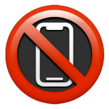 📵 Мобильные Телефоны Запрещены, смайлик от Apple