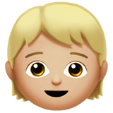 🧒🏼 Kind: Mittelhelle Hautfarbe Emoji von Apple