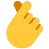 🫰 Hand with Index Finger and Thumb Crossed, Emoji by Microsoft