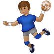 🤾🏽‍♂️ Handballeur : Peau Légèrement Mate Emoji par Samsung