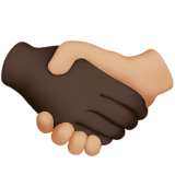🫱🏿‍🫲🏼 Handshake: Dark Skin Tone, Medium-Light Skin Tone, Emoji by Apple