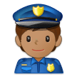👮🏽 Police Officer: Medium Skin Tone, Emoji by Samsung