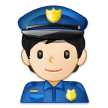 👮🏻 Polizist(in): Helle Hautfarbe Emoji von Samsung