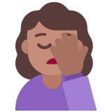 🤦🏽‍♀️ Woman Facepalming: Medium Skin Tone, Emoji by Microsoft