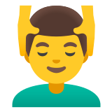 💆‍♂️ Mann, Der Eine Kopfmassage Bekommt Emoji von Google