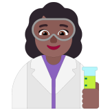 👩🏾‍🔬 Woman Scientist: Medium-Dark Skin Tone, Emoji by Microsoft