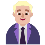 👨🏼‍💼 Büroangestellter: Mittelhelle Hautfarbe Emoji von Microsoft