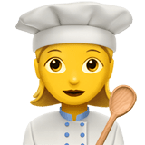 👩‍🍳 Cuisinière Emoji par Apple