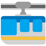🚟 Suspension Railway, Emoji by Microsoft