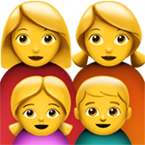👩‍👩‍👧‍👦 Familie: Frau, Frau, Mädchen Und Junge Emoji von Apple
