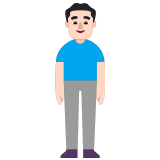 🧍🏻‍♂️ Stehender Mann: Helle Hautfarbe Emoji von Microsoft