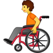 🧑‍🦽 Person in Manuellem Rollstuhl Emoji von Samsung