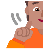 🧏🏽 Глухой Человек: Средний Тон Кожи, смайлик от Microsoft