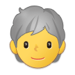 🧑‍🦳 Erwachsener: Weißes Haar Emoji von Samsung