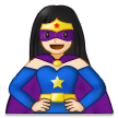 🦸🏻‍♀️ Woman Superhero: Light Skin Tone, Emoji by Samsung