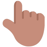 👆🏽 Указывающий Вверх Палец: Средний Тон Кожи, смайлик от Microsoft