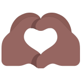 🫶🏾 Heart Hands: Medium-Dark Skin Tone, Emoji by Microsoft