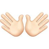 👐🏻 Open Hands: Light Skin Tone, Emoji by Apple
