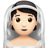 👰🏻 Person with Veil: Light Skin Tone, Emoji by Apple