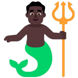 🧜🏿‍♂️ Wassermann: Dunkle Hautfarbe Emoji von Microsoft