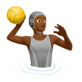 🤽🏾 Wasserballspieler(in): Mitteldunkle Hautfarbe Emoji von Apple