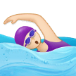 🏊🏻‍♀️ Woman Swimming: Light Skin Tone, Emoji by Samsung