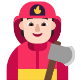 🧑🏻‍🚒 Пожарный: Очень Светлый Тон Кожи, смайлик от Microsoft