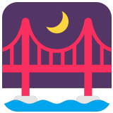 🌉 Brücke Vor Nachthimmel Emoji von Microsoft