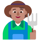 🧑🏽‍🌾 Farmer: Medium Skin Tone, Emoji by Microsoft