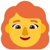 👩‍🦰 Frau: Rotes Haar Emoji von Microsoft