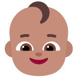 👶🏽 Baby: Mittlere Hautfarbe Emoji von Microsoft