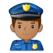 👮🏽‍♂️ Мужчина-Полицейский: Средний Тон Кожи, смайлик от Samsung