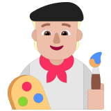 🧑🏼‍🎨 Artiste : Peau Moyennement Claire Emoji par Microsoft