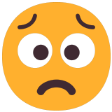 😟 Besorgtes Gesicht Emoji von Microsoft